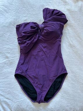 ☘️🍋Gottex Purple One-Shoulder Swimsuit